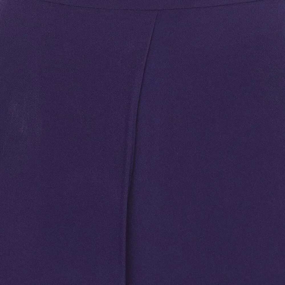 Emporio Armani Purple Crepe Fabric Mini Skirt S - Picture 4 of 7